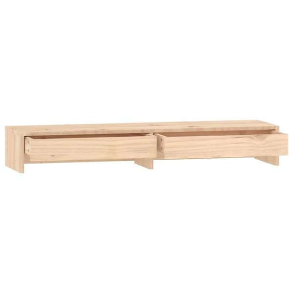 vidaXL Monitorstativ 100x27x15 cm heltre furu