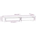 Miniatyrbilde 9 av 9: vidaXL Monitorstativ 100x27x15 cm heltre furu