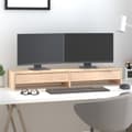 Miniatyrbilde 2 av 9: vidaXL Monitorstativ 100x27x15 cm heltre furu