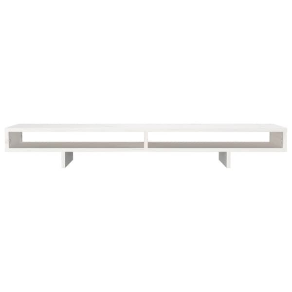 vidaXL skærmholder 100x27x14 cm massivt fyrretræ hvid