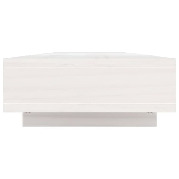 vidaXL skærmholder 100x27x14 cm massivt fyrretræ hvid