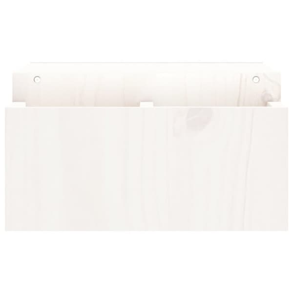 vidaXL skærmholder 70x27,5x15 cm massivt fyrretræ hvid