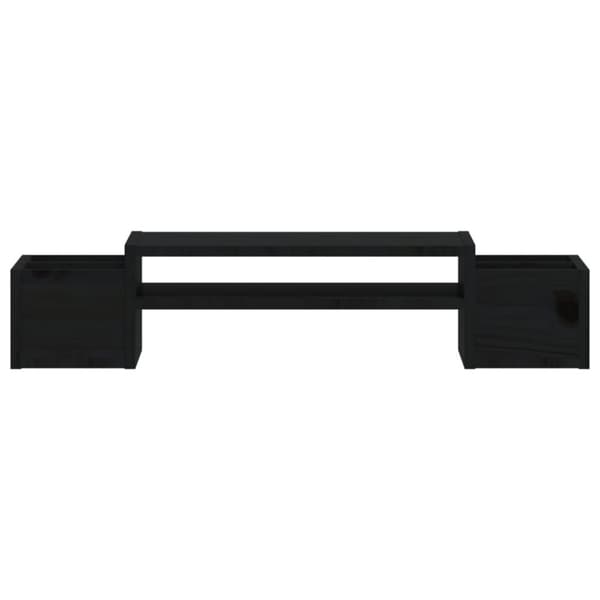 vidaXL Skärmställ svart 70x27,5x15 cm massiv furu