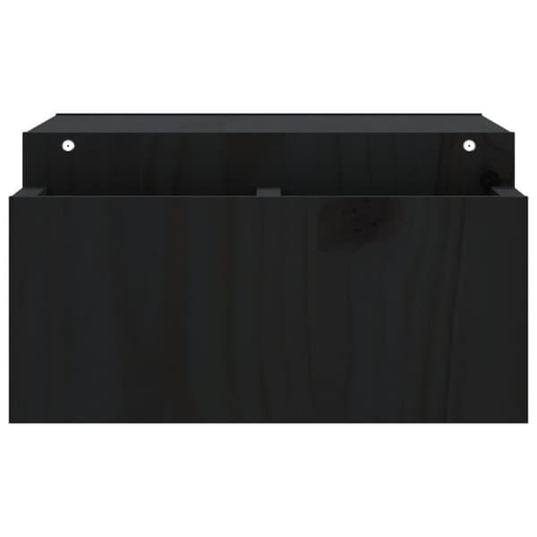 vidaXL Skärmställ svart 70x27,5x15 cm massiv furu