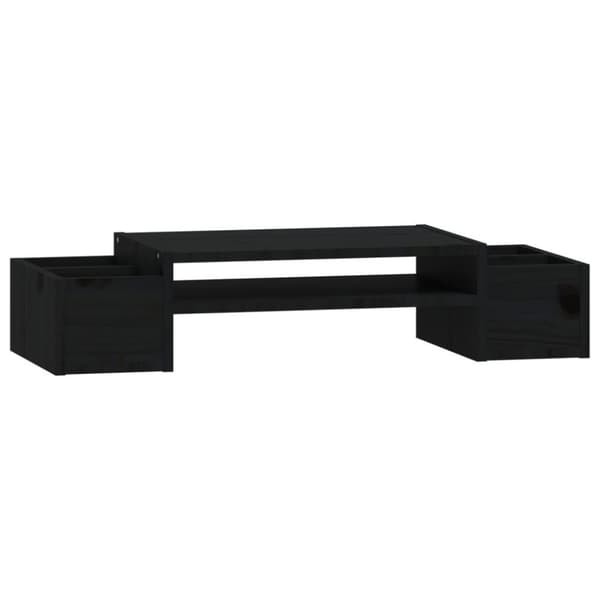vidaXL Skärmställ svart 70x27,5x15 cm massiv furu