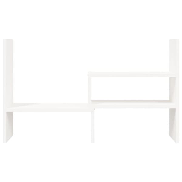 vidaXL Skärmställ vit (39-72)x17x43 cm massiv furu