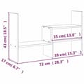 Miniatyrbild 11 av 11: vidaXL Skärmställ vit (39-72)x17x43 cm massiv furu