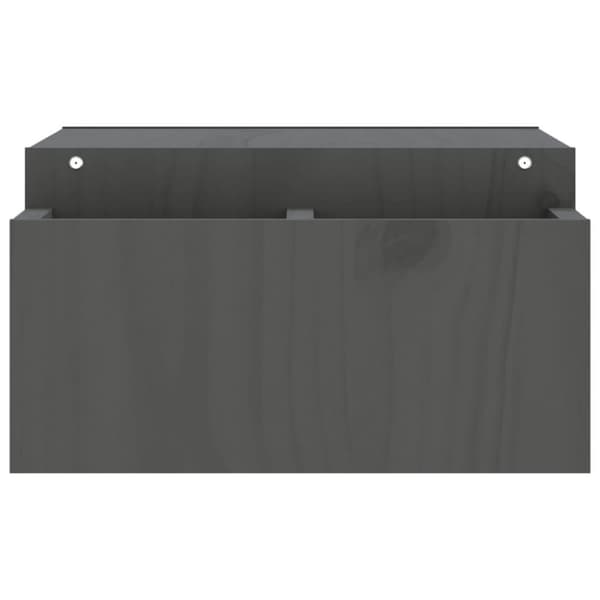 vidaXL skærmholder 70x27,5x15 cm massivt fyrretræ grå