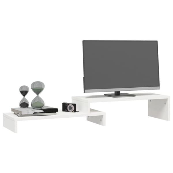 vidaXL skærmholder (52-101)x22x14 cm massivt fyrretræ hvid