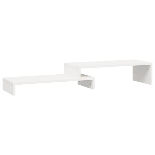 vidaXL skærmholder (52-101)x22x14 cm massivt fyrretræ hvid