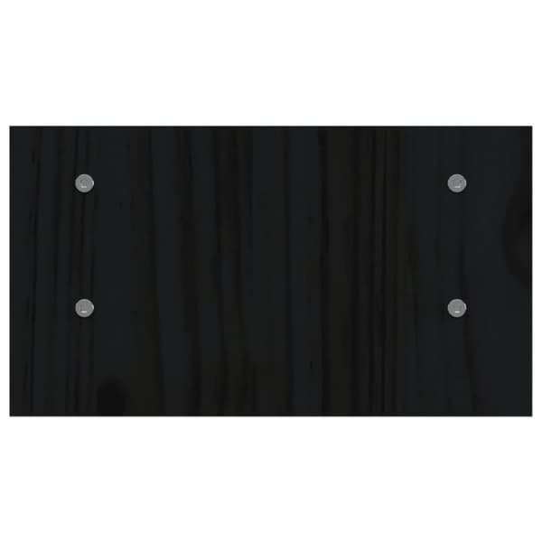vidaXL Skärmställ svart 50x27x15 cm massiv furu