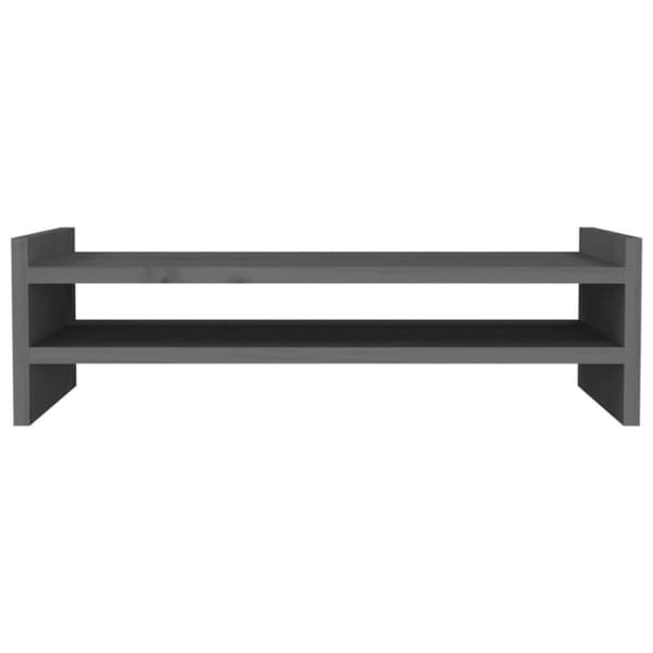 vidaXL skærmholder 50x27x15 cm massivt fyrretræ grå