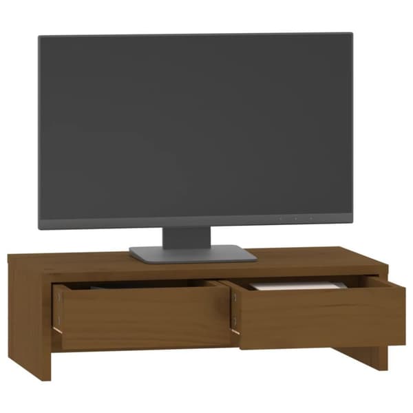 vidaXL Näyttökoroke hunajanruskea 50x27x15 cm täysi mänty