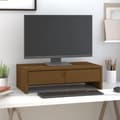 Pikkukuva 2 / 9: vidaXL Näyttökoroke hunajanruskea 50x27x15 cm täysi mänty