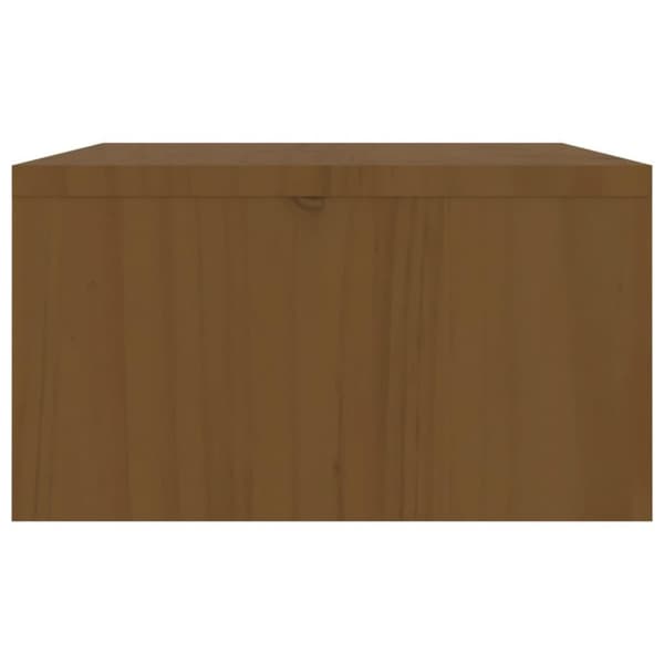 vidaXL Monitorstativ honningbrun 100x27x15 cm heltre furu