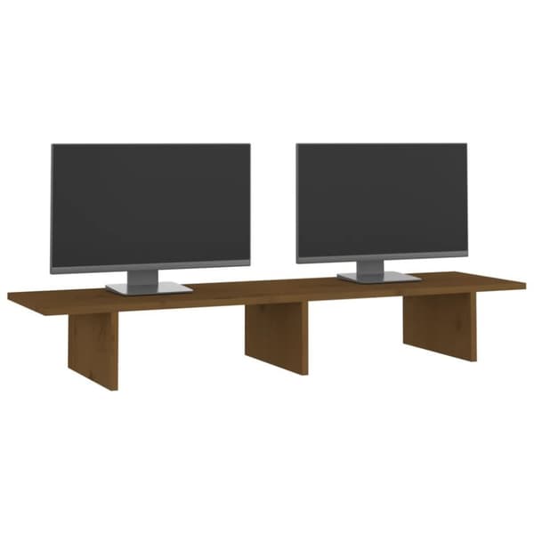 vidaXL Näyttökoroke hunajanruskea 100x27x15 cm täysi mänty