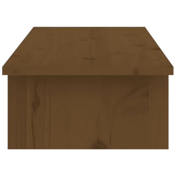 vidaXL Näyttökoroke hunajanruskea 100x27x15 cm täysi mänty