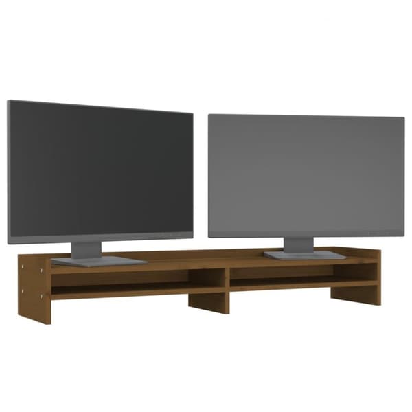 vidaXL Skärmställ honungsbrun 100x24x16 cm massiv furu