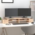Miniatyrbilde 3 av 8: vidaXL Monitorstativ 100x27,5x15 cm heltre furu