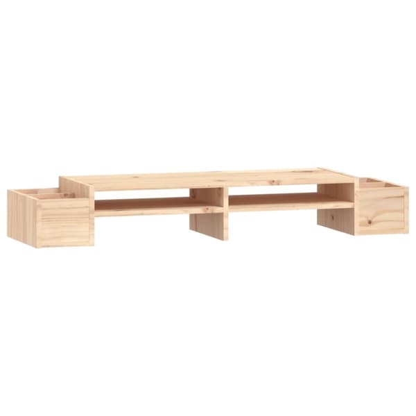vidaXL Monitorstativ 100x27,5x15 cm heltre furu