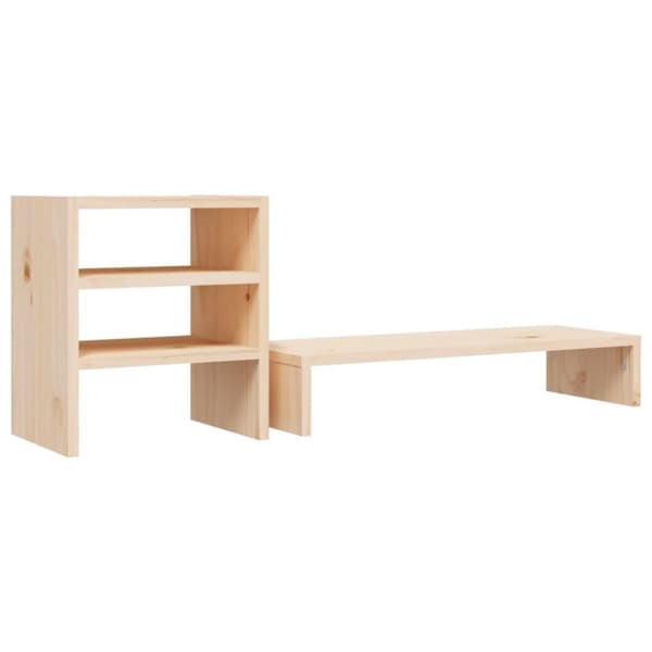 vidaXL Monitorstativ 81x20x30 cm heltre furu