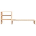 Miniatyrbilde 7 av 11: vidaXL Monitorstativ 81x20x30 cm heltre furu