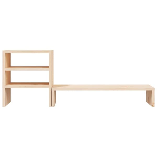 vidaXL Monitorstativ 81x20x30 cm heltre furu