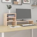 Miniatyrbilde 11 av 11: vidaXL Monitorstativ 81x20x30 cm heltre furu