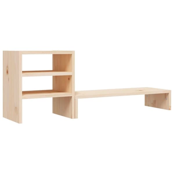 vidaXL Monitorstativ 81x20x30 cm heltre furu