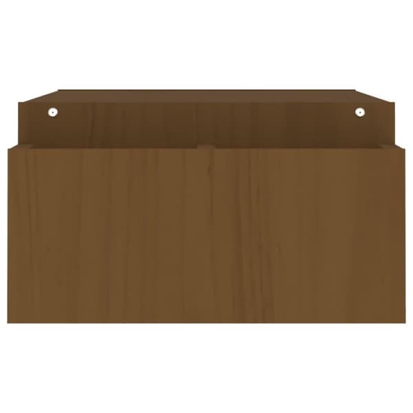 vidaXL skærmholder 100x27,5x15 cm massivt fyrretræ gyldenbrun