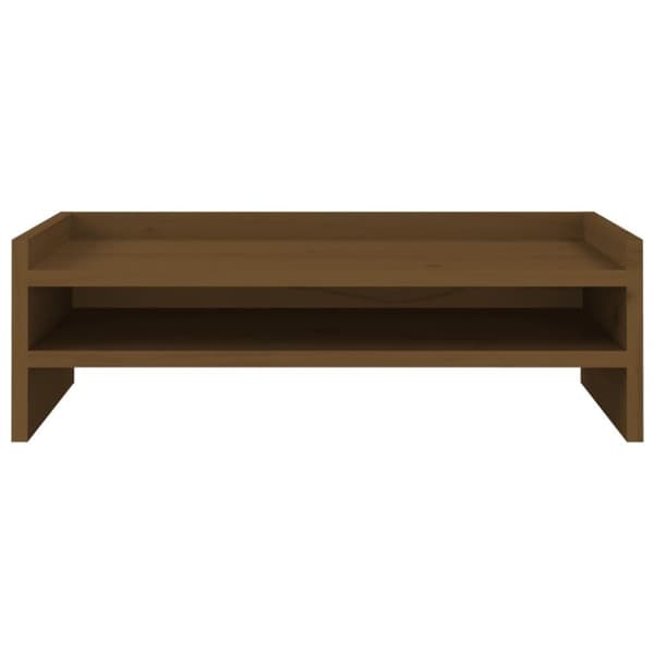 vidaXL skærmholder 50x24x16 cm massivt fyrretræ gyldenbrun