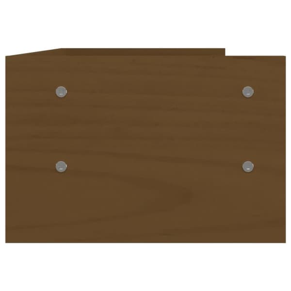 vidaXL skærmholder 50x24x16 cm massivt fyrretræ gyldenbrun