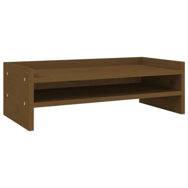 vidaXL skærmholder 50x24x16 cm massivt fyrretræ gyldenbrun
