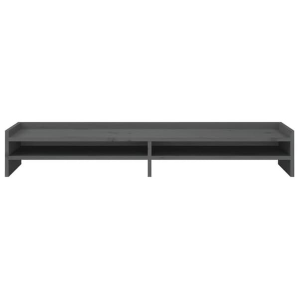 vidaXL skærmholder 100x24x16 cm massivt fyrretræ grå