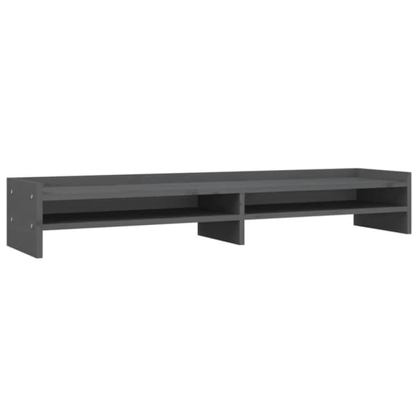 vidaXL skærmholder 100x24x16 cm massivt fyrretræ grå
