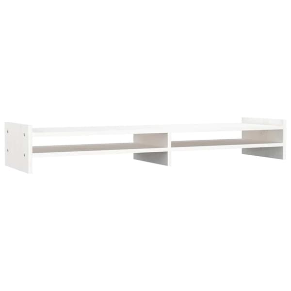 vidaXL skærmholder 100x27x15 cm massivt fyrretræ hvid
