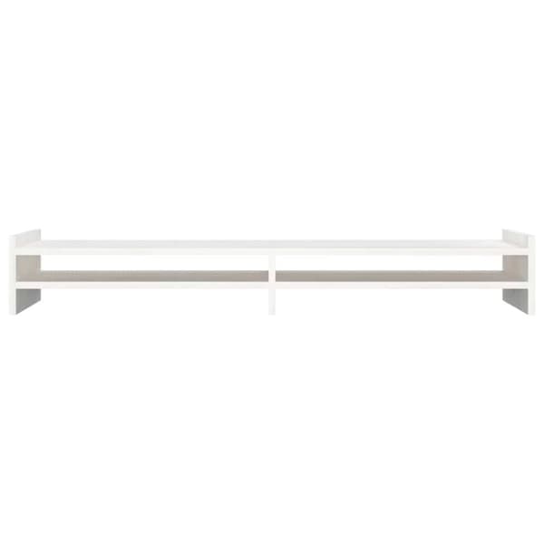 vidaXL skærmholder 100x27x15 cm massivt fyrretræ hvid