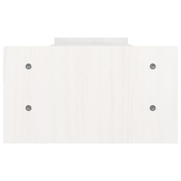 vidaXL skærmholder 100x27x15 cm massivt fyrretræ hvid