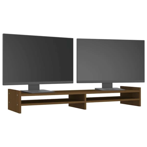 vidaXL Skärmställ honungsbrun 100x27x15 cm massiv furu