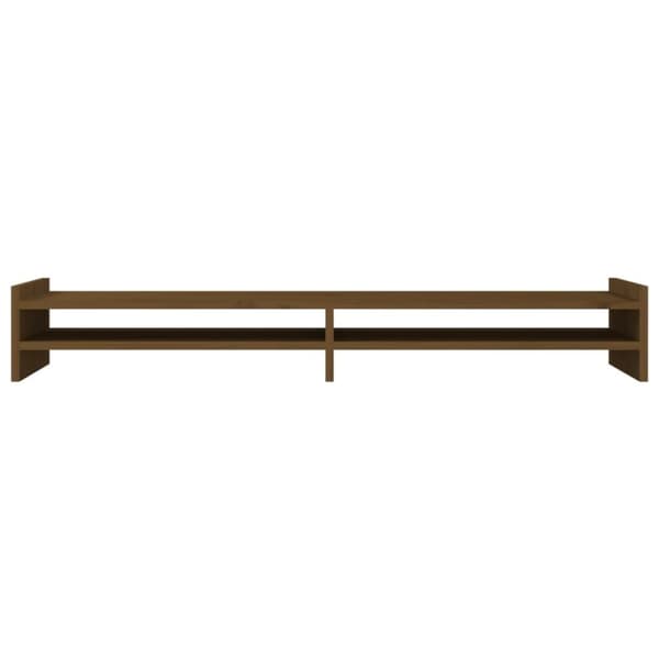 vidaXL Skärmställ honungsbrun 100x27x15 cm massiv furu