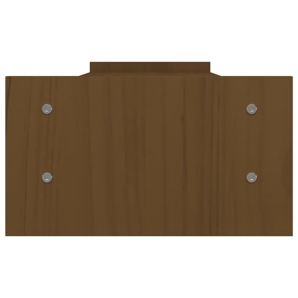 vidaXL Skärmställ honungsbrun 100x27x15 cm massiv furu