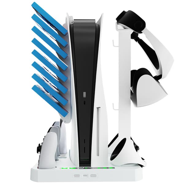 INF PS VR2 & PS5 ladestations kølestativ Hvid