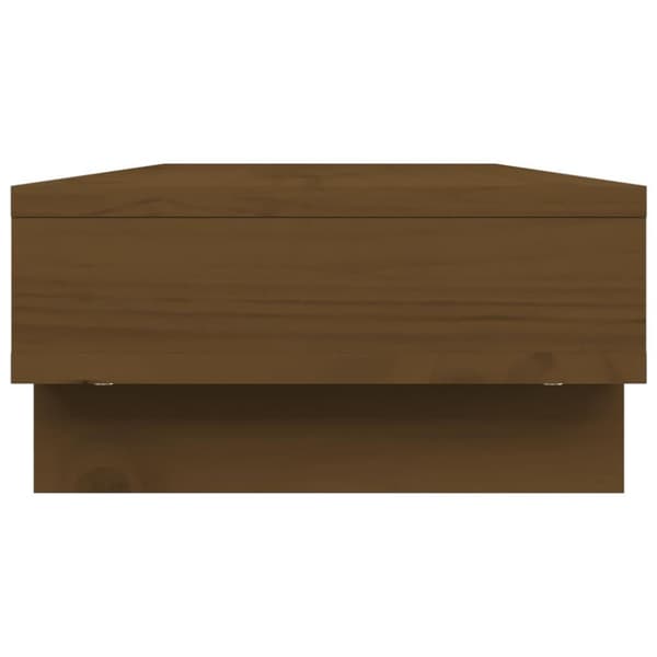 vidaXL skærmholder 60x27x14 cm massivt fyrretræ gyldenbrun