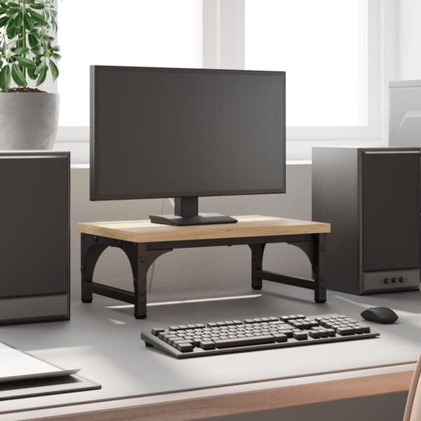 vidaXL skærmstander 37x23x14 cm konstrueret træ sonoma-eg