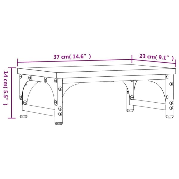 vidaXL Skjermstativ svart 37x23x14 cm konstruert tre