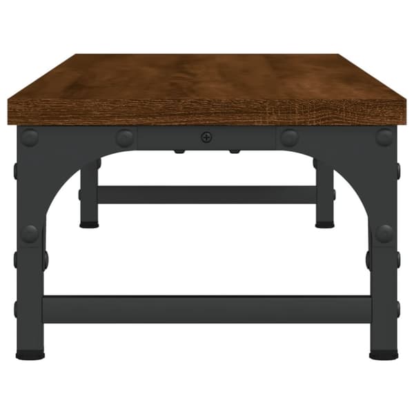 vidaXL Skärmställ brun ek 85x23x15,5 cm konstruerat trä