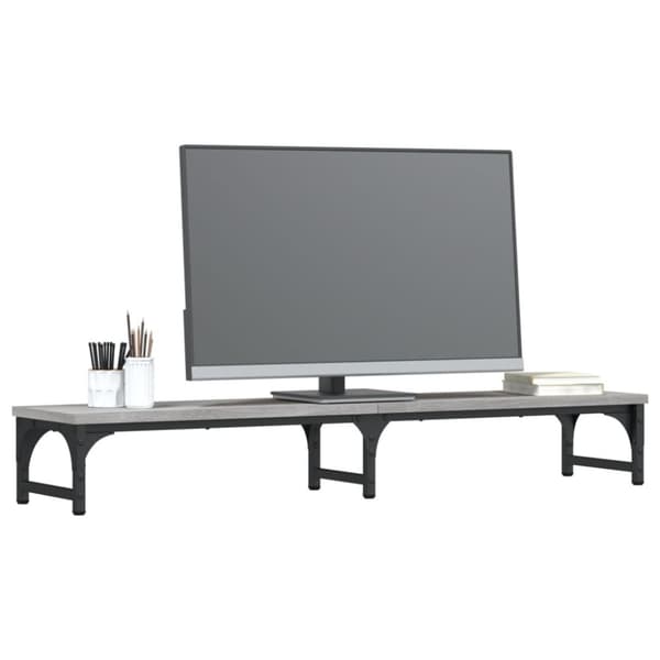 vidaXL Näyttöteline harmaa Sonoma 105x23x15,5 cm tekninen puu