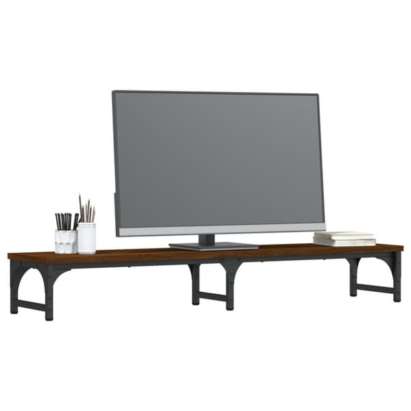 vidaXL Näyttöteline ruskea tammi 105x23x15,5 cm tekninen puu