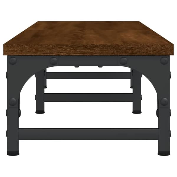 vidaXL Näyttöteline ruskea tammi 105x23x15,5 cm tekninen puu
