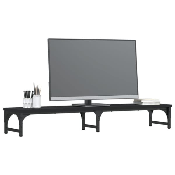 vidaXL skærmstander 105x23x15,5 cm konstrueret træ sort